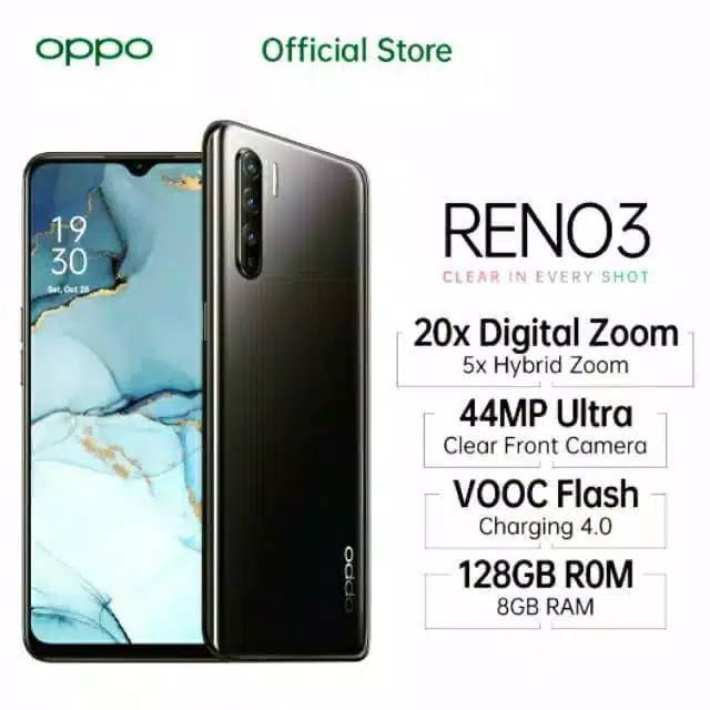 Hp Oppo Reno 3 8/128 Garansi Resmi