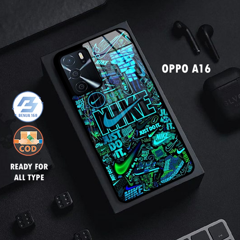 Benua Case - Case Glossy LOGO NIKE OPPO A17 A18 A16 A15 A5S A3S A1K A54 A53 A12 A7 A5 2020 A9 2020 F