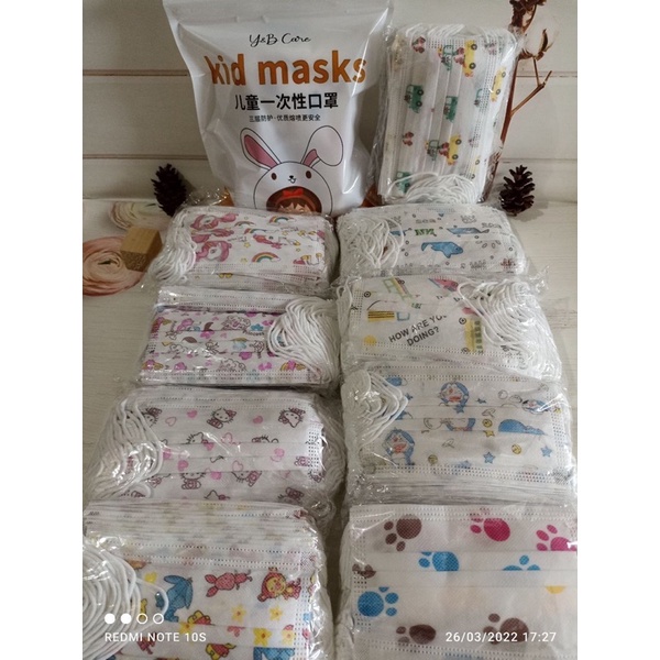 MASKER EARLOOP ANAK PREMIUM YNB CARE KEMENKES