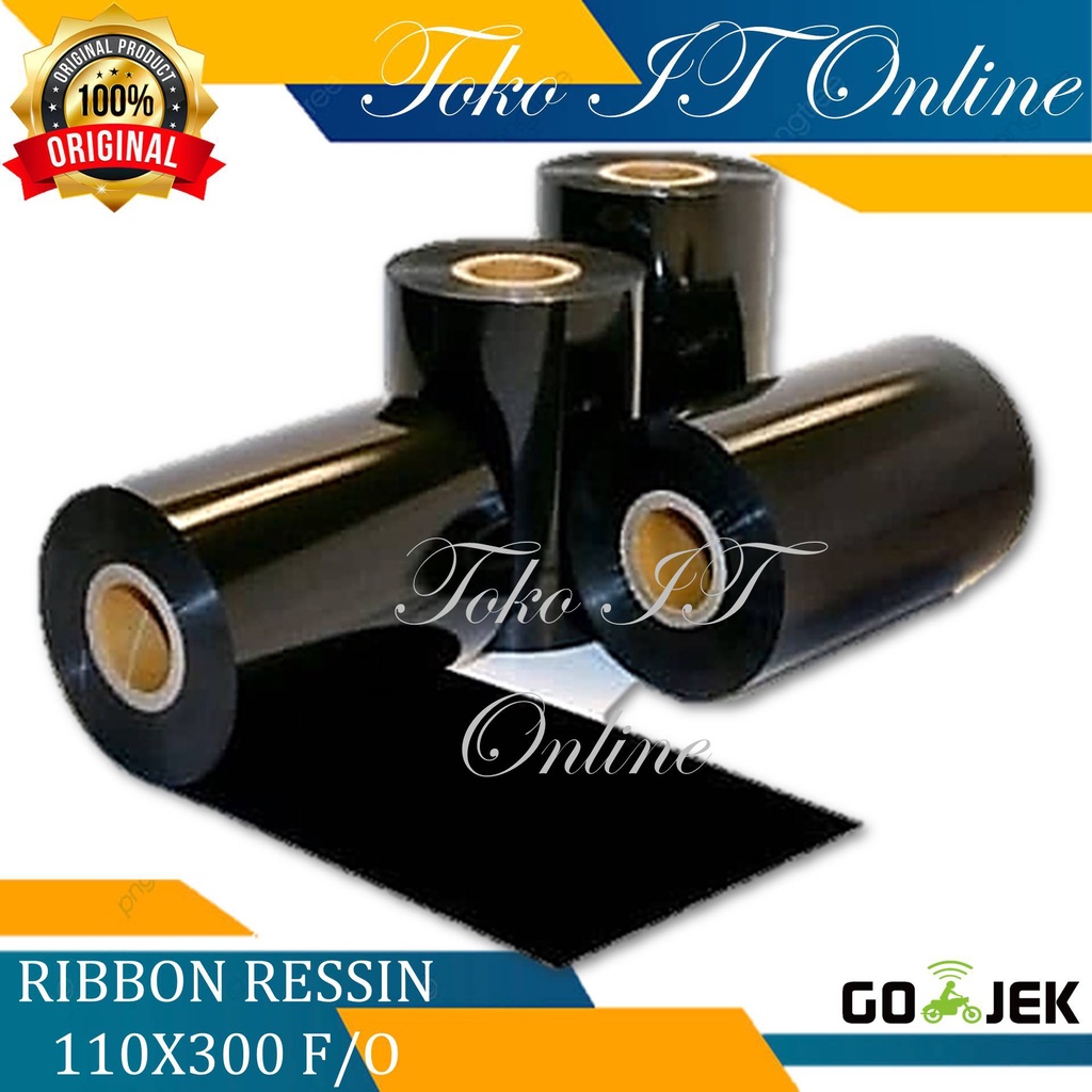 RIBBON WAX RESIN 110x300 F/O | RIBBON BARCODE ANTI AIR 110 x 300M PRINTER POSTEK C168