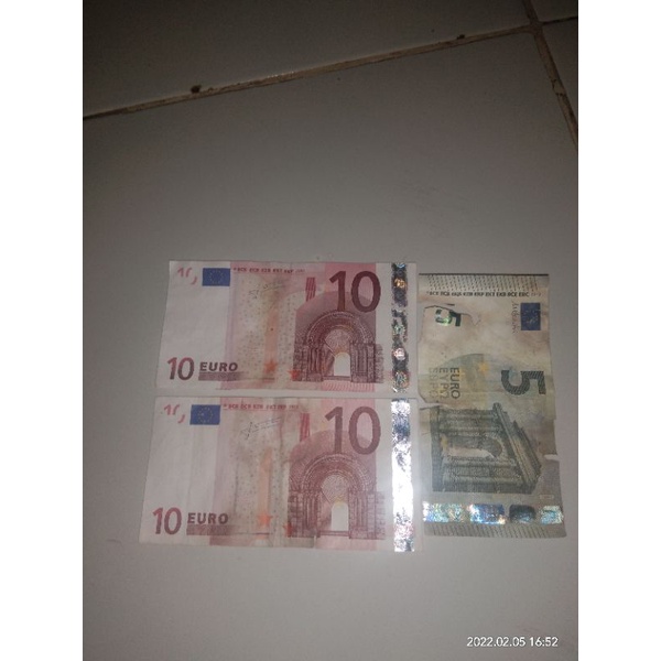 uang euro 20 euro asli