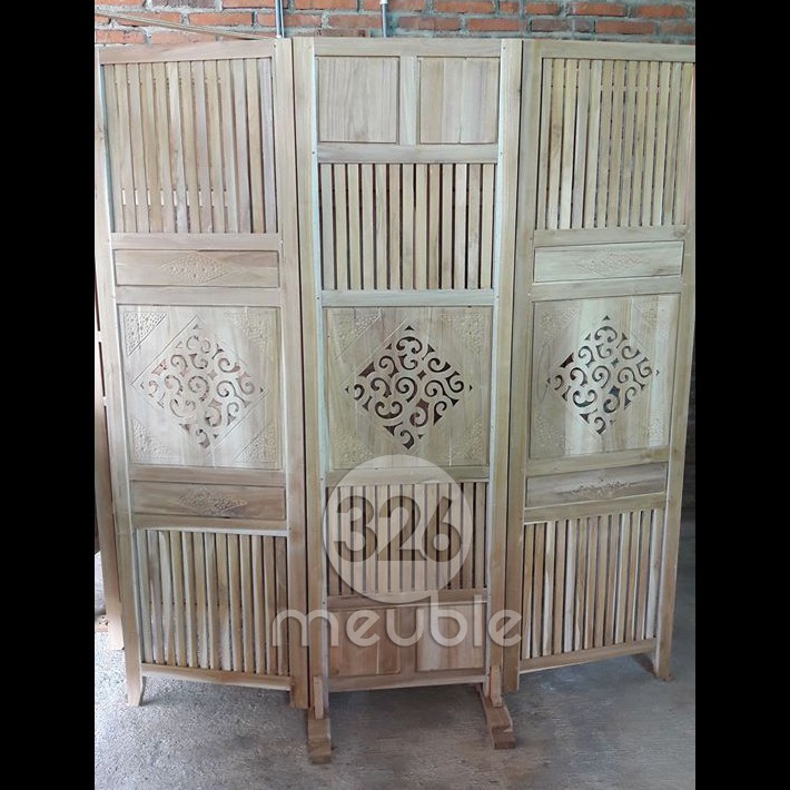 Sketsel Lipat Mebel Jepara - Sketsel 3 Pintu - Partisi Ruangan 3 Pintu