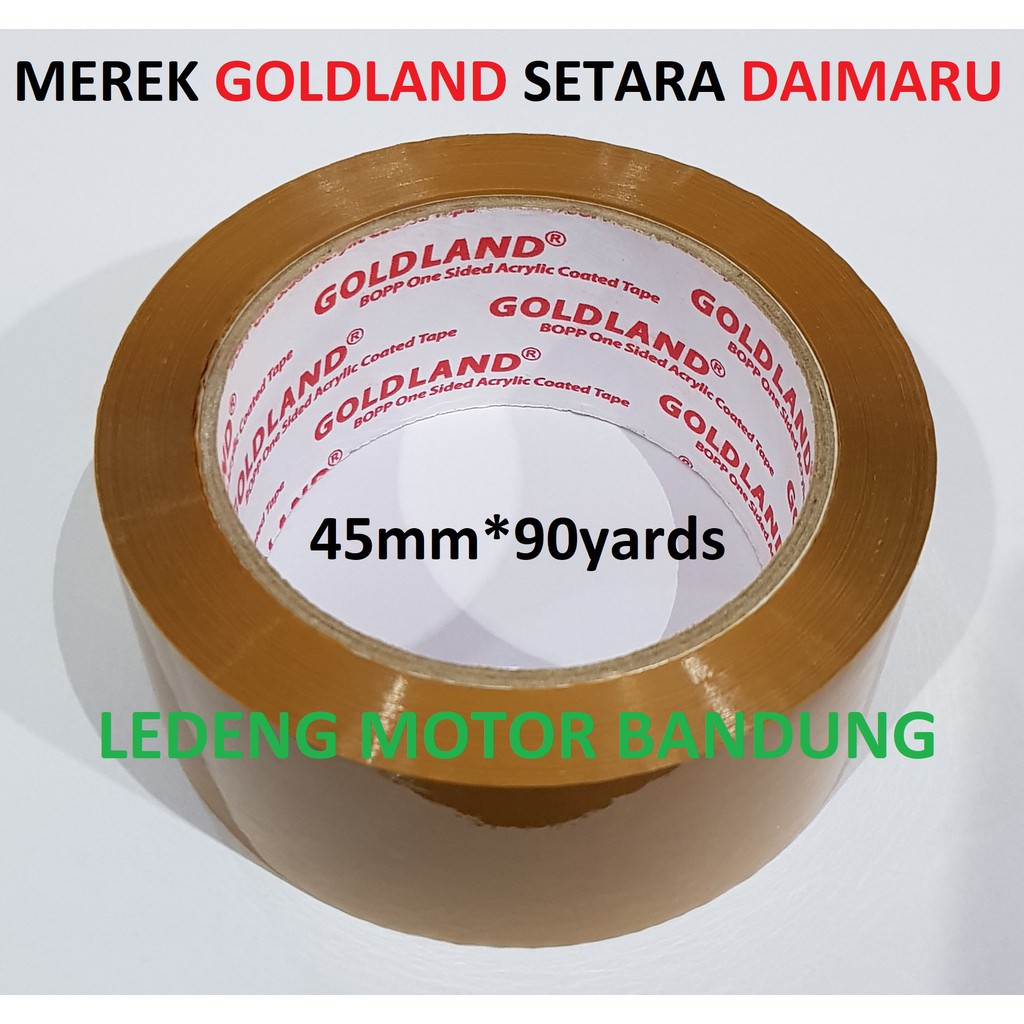 Lakban 2 inci 90 yards Solasi Coklat Bening Selotip Lem Perekat Packing Setara Daimaru