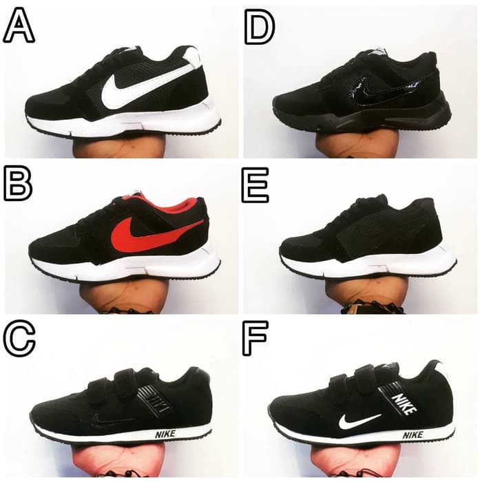 NEW FB SEPATU ANAK NIKE NEO REV DRAGON KIDS 33-37 SEPATU SEKOLAH HITAM KETS