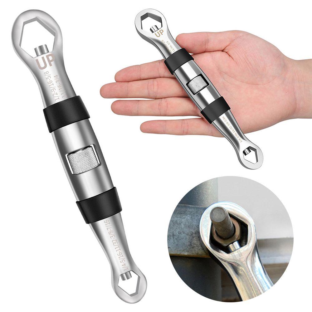 POPULAR Populer Ratchet Wrench Multifungsi Hand Tools Kunci Kamar Mandi Alat Manual Kunci Pipa Perbaikan Mobil Memperbaiki Tubing Wrenchs