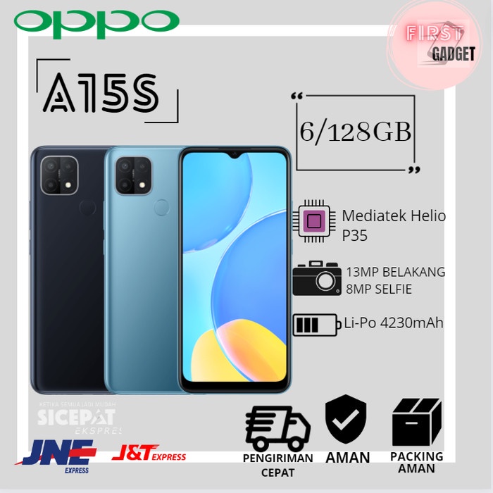 [ Hp / Handphone ] Oppo A15S 6/128Gb Fullset The Best Garansi 12 Bulan Bekas / Second / Seken / 2Nd