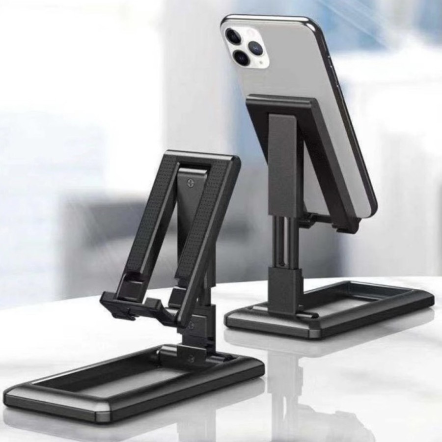 Transformer Holder Hp Folding Stand Folding Sten Tatakan Hp Di Meja - Putih