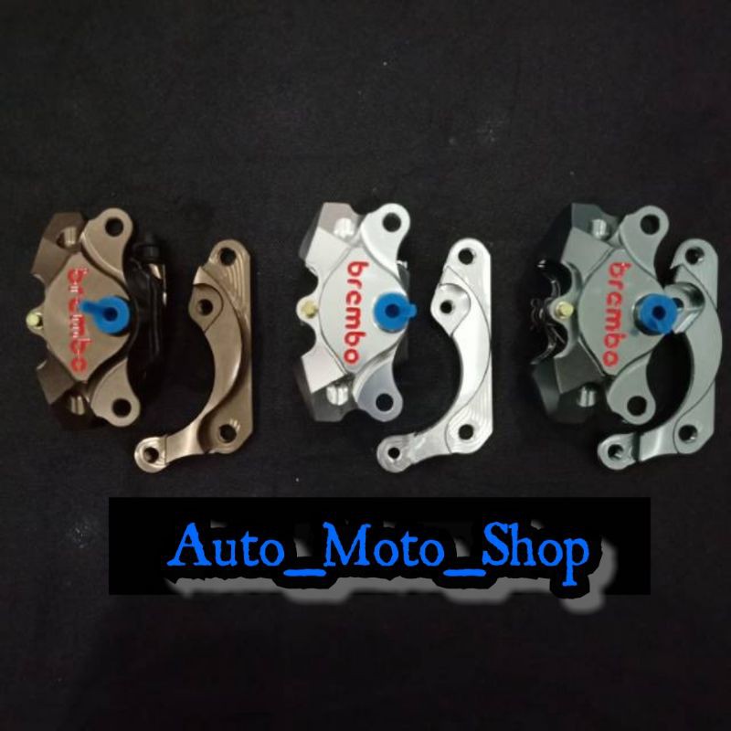 KALIPER BR3MBO 2 PISTON PLUS BREKET BR3MBO MIO J-MIO M3-SOUL GT-MIO-XEON BREMBO