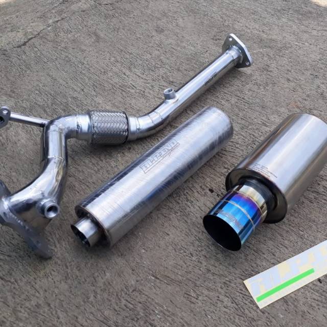 Full set alpino exhaust for honda all New jazz gk5 muffler alpino F03 baby burntip resonator dpfp
