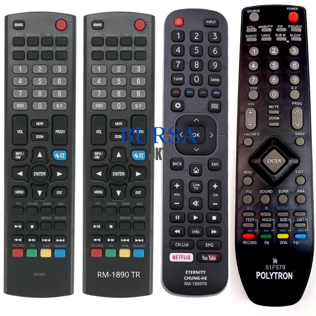 REMOTE TV POLYTRON DIGITAL CINEMAX SMART TV DIVA SLIM MULTIFUNGSI