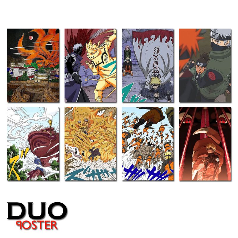 poster anime Naruto poster aesthetic paket 8pcs