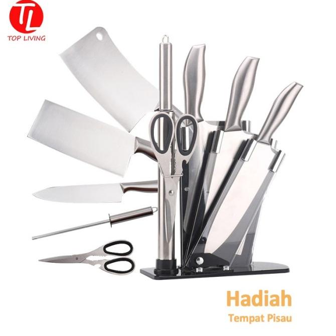 

Top Living Set Pisau Dapur Isi 6Pcs Pisau Daging Stainless Steel Kris182Shop