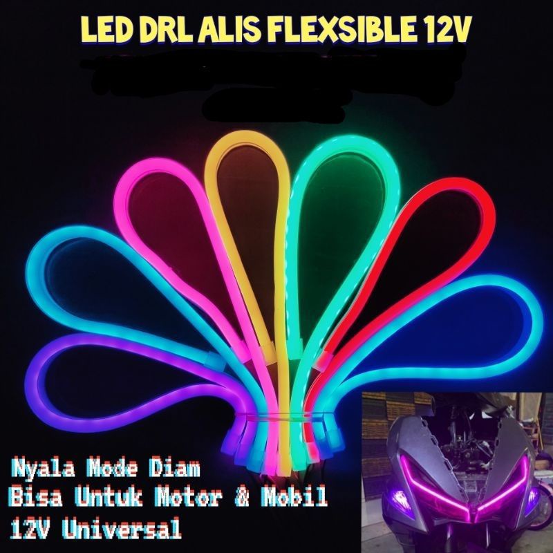 Lampu Alis Motor Fleksibel 30 cm DRL Senja