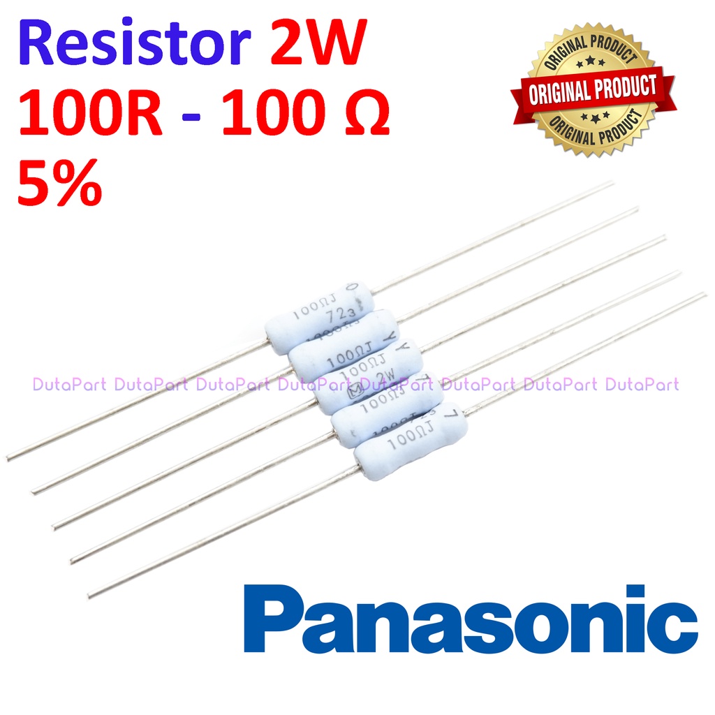 Resistor 100 Ohm 2 Watt 5% ORIGINAL PANASONIC 2W 100R HIGH QUALITY