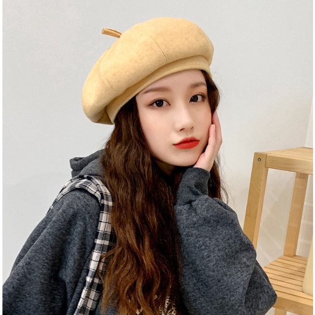 IMPORT WOMAN KIDS PUMPKIN BARET KOREAN STYLE WINTER AUTUMN  TOPI BERET WANITA ANAK MUSIM DINGIN