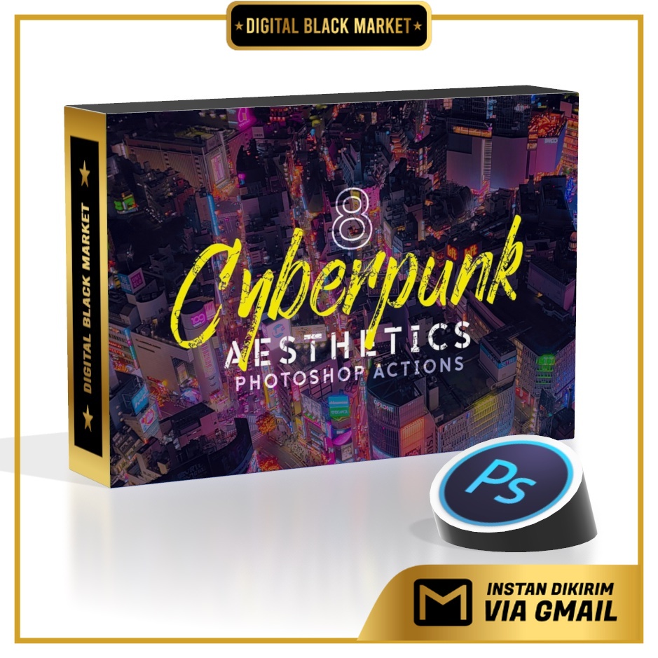 8 Cyberpunk Aesthetics Photoshop Actions and LUTs