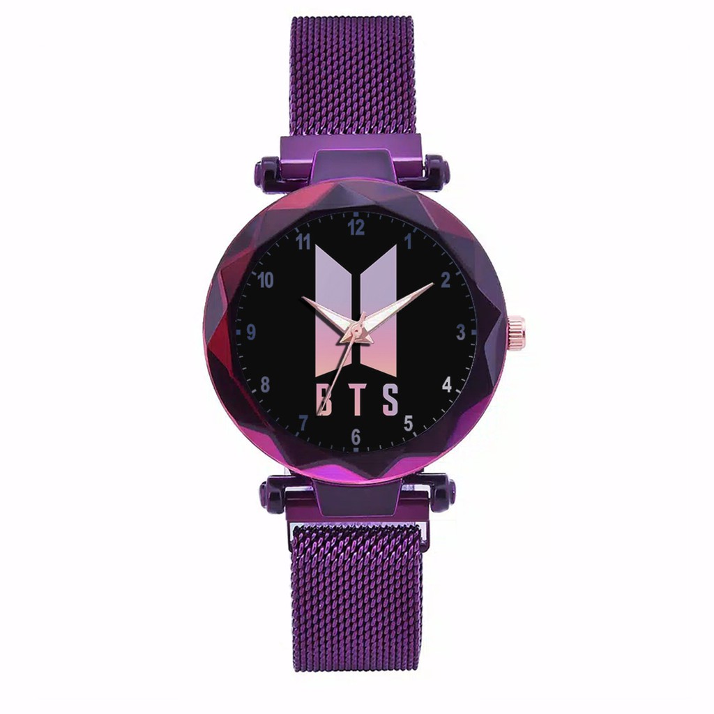 Jam Tangan Wanita Custom - KPOP BTS Free Box &amp; Batre Cadangan 9