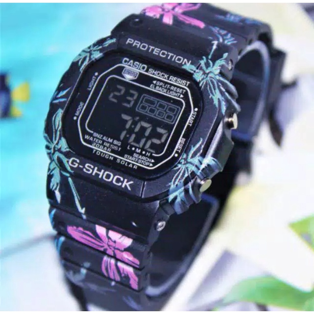TERLARIS!!!JAM TANGAN PRIA G-SHOCK CASIO DW 5600 GS CASIO SEGI WARNA HITAM ANTI AIR DIGITAL one piece dw bunga dw loreng full hitam best seller ready stock TERIMA COD BAYAR DITEMPAT-BUNGA HITAM