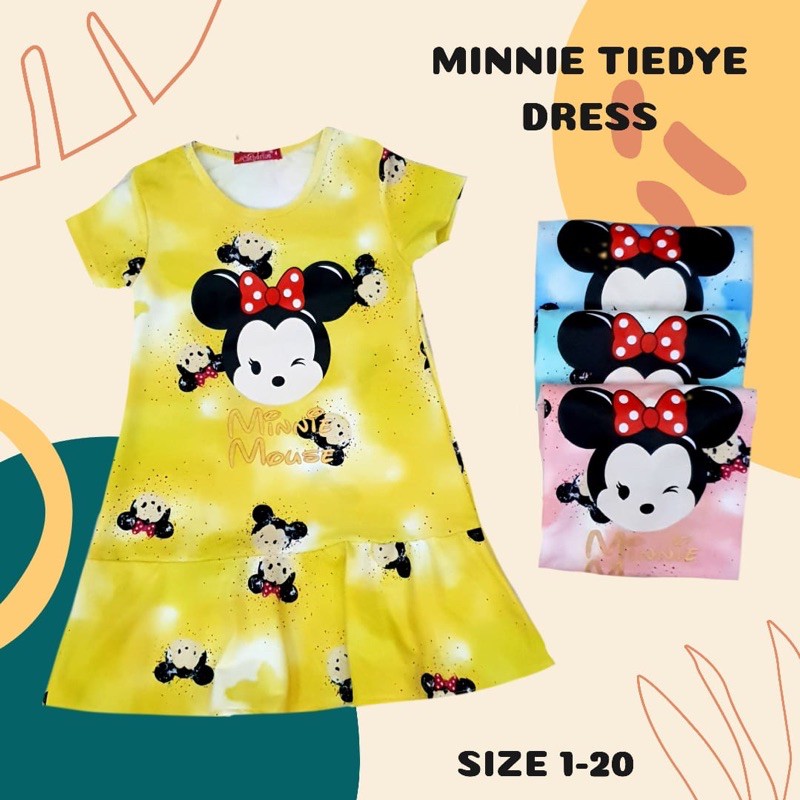 Dress Mickey Minnie Tsum tsum Tiedye Kids Catherine Viral #55259 Slebew
