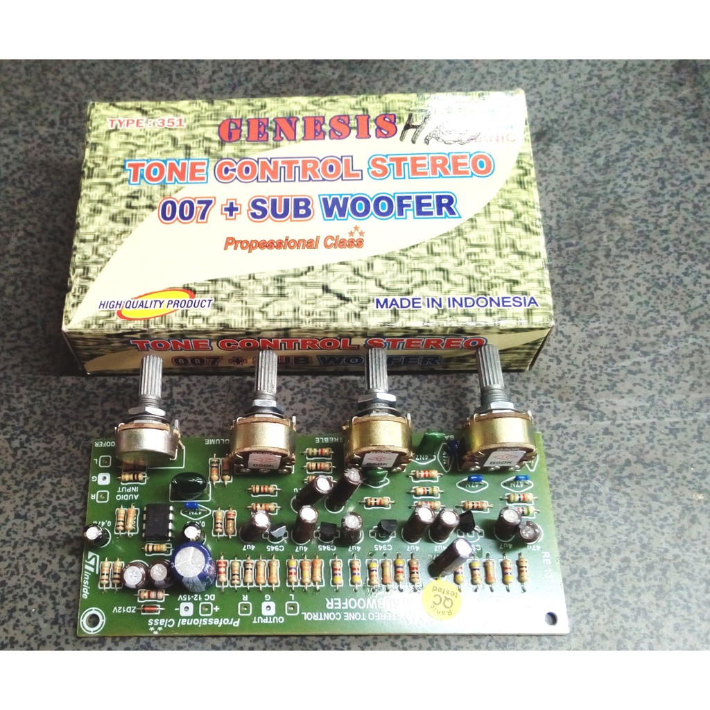 Kit Tone Control Stereo 007 Subwofer GENESIS Tipe351