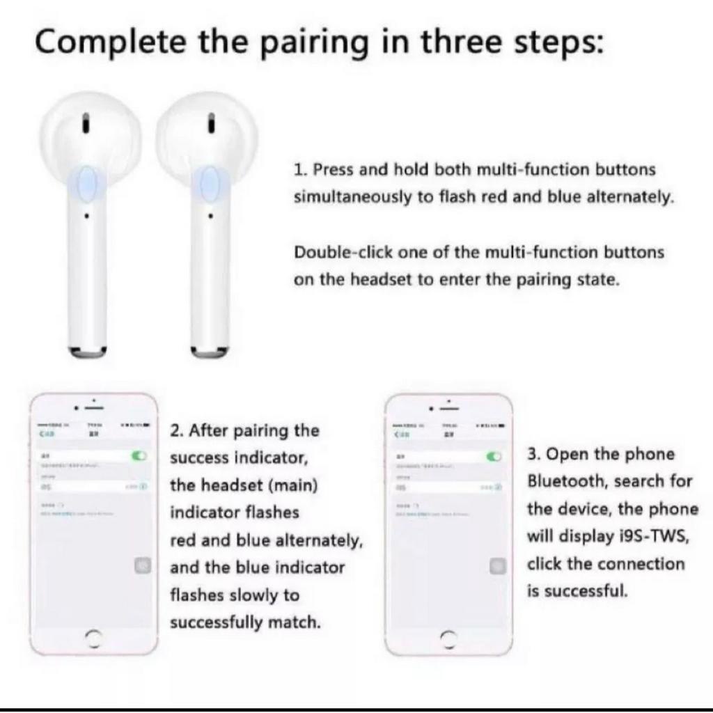 i9s Tws / Headset Bluetooth Earphone i9S Bluetooth BT i9 S Mini Wireless Stereo Audio Music Box Original import premium quality i 9s PROMO SEN