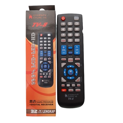 REMOTE TV MULTIFUNGSI SEGALA MERK TERKENAL CHINA DLL 500IN1 CHUNGHE TV 8