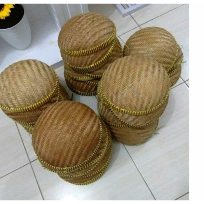 WADAH BAWANG / KALO / BESEK / TEMPAT BAWANG / ANYAMAN BAMBU SERBAGUNA