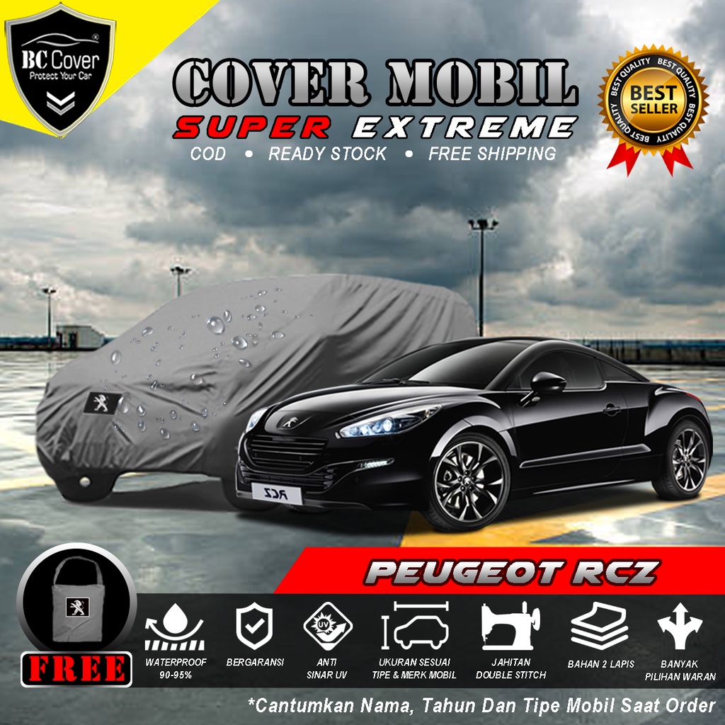 Body Cover Mobil Peugeot RCZ Outdoor Waterproof / Sarung Mobil Peugeot RCZ Waterproof / Selimut Tutup Mobil Peugeot RCZ Mantol Kerudung Mantel Penutup Mobil Sedan Peugeot RCZ Waterproof Outdoor Anti Air