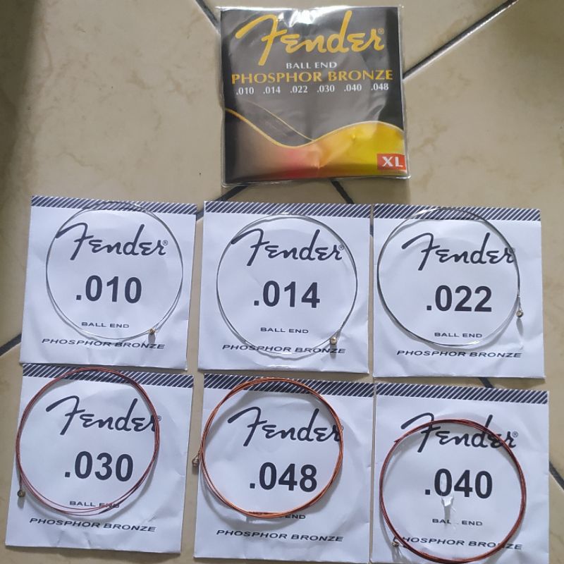Senar gitar fender akustik strings 010 broze