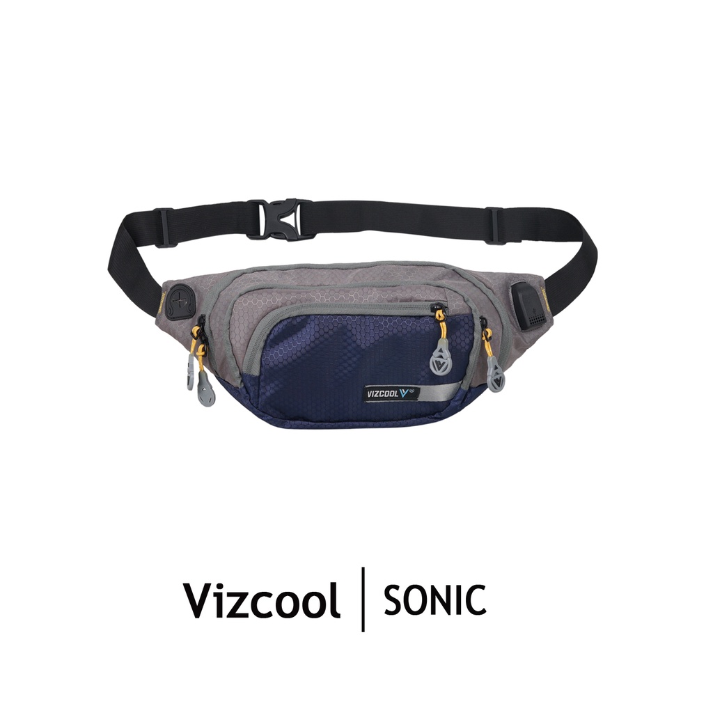 VIZCOOL - Tas Waistbag Vizcool Sonic/Tas Pinggang Pria/Tas Selempang Pria/Tas Fashion Pria Terkini/T