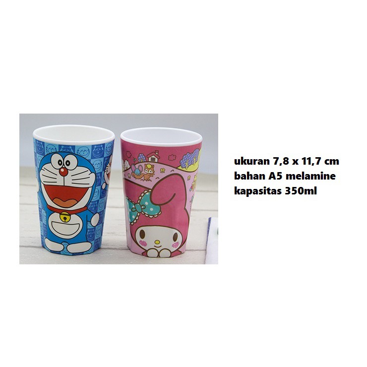 Cangkir anak Melamin Hello Kitty Melody Doraemon Sanrio PM05 Cup Gelas Melamine frozen sumikko thomas paw patrol cars spiderman