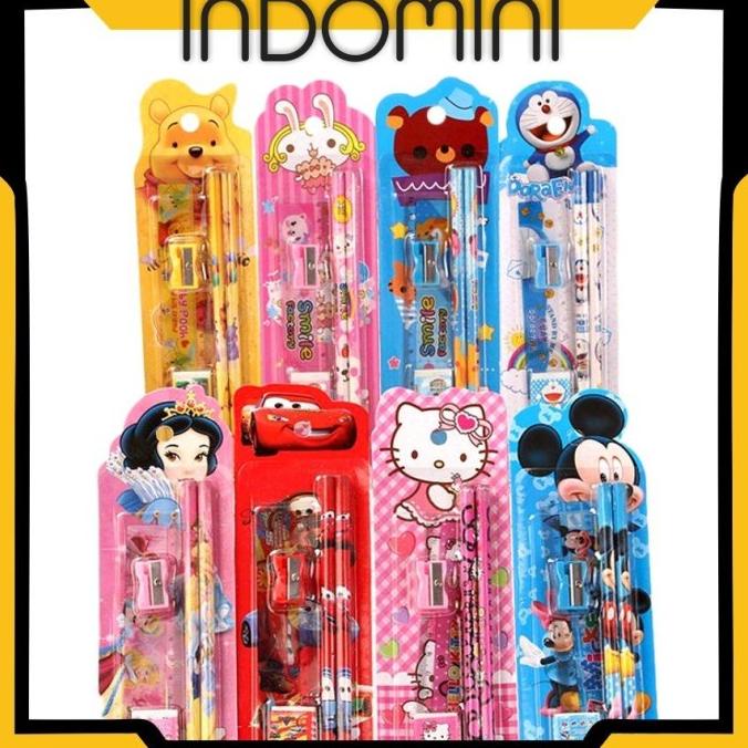 

Best Item! INDOMINI DS004 MINI STATIONERY SET ALAT TULIS SEKOLAH 5 IN