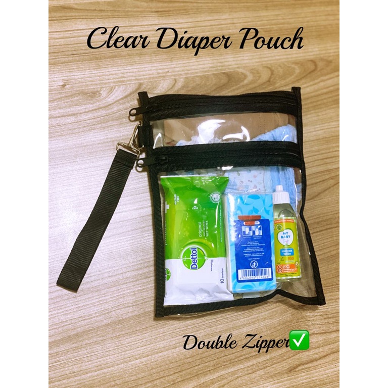 Fawn'G Handamade - Clear Diaper POUCH / Travel POUCH / Tas POPOK Travel / Pouch Bayi