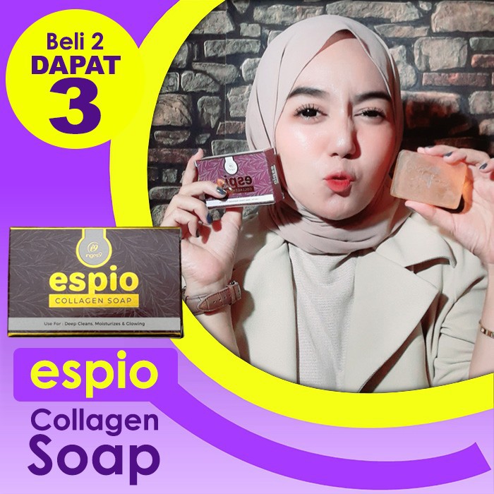 ESPIO Sabun Collagen Ori Asli Original Pemutih Kulit Wajah Badan Menghilangkan Jerawat Kusam BPOM