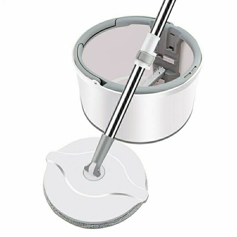 M01 Spin Mop Alat Pel Lantai Kain Pel Alat Pel Otomatis Flat Mop Putar Praktis Alat Pel Lantai Dengan Ember