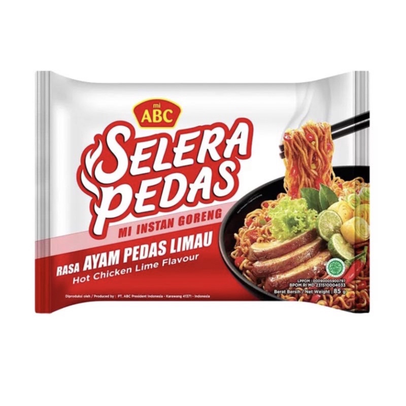

ABC MIE INSTANT SELERA AYAM PEDAS LIMAU MIE GORENG 70 gram