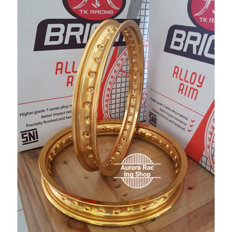 Q.W778 Velg TK Super Bright Set Ring 14 x 140 160 warna Gold