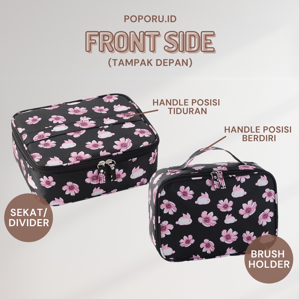 POPORU GALAXY &amp; SAKURA Multifunction Pouch - Tas Makeup Tempat Toiletries