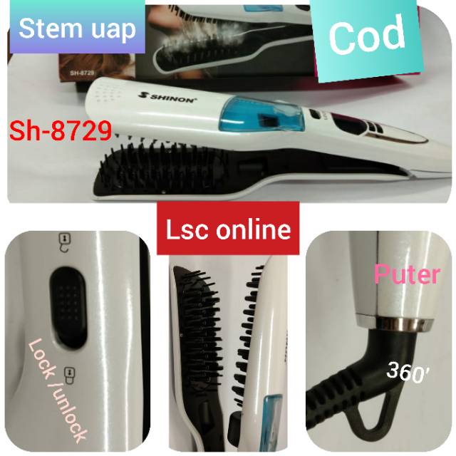 CATOKAN RAMBUT LURUS TERBAIK SHINON SH-8729 ALAT CATOK RAMBUT UAP ORI  SALON  TERMURAH  MODEL SISIR