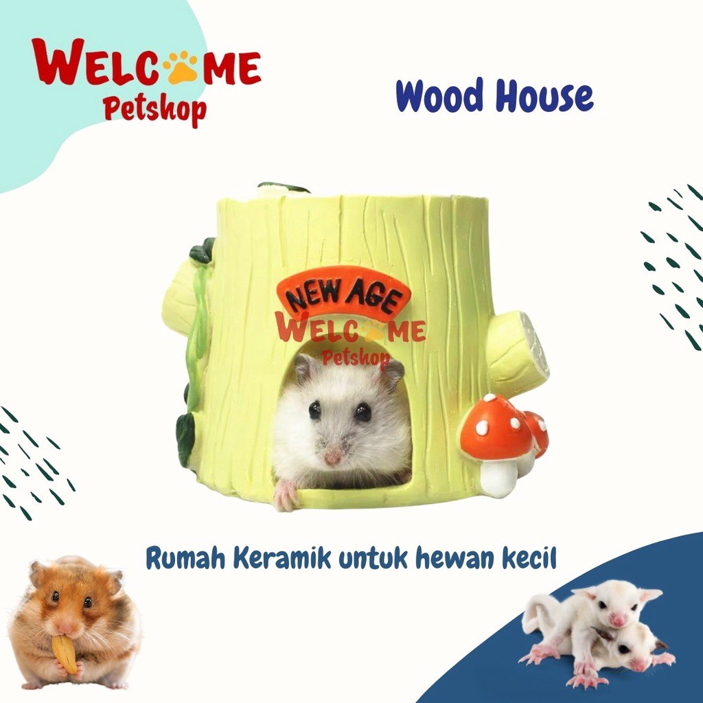 Wood House / Rumah Hamster Sugar Glider / Kandang Hamster