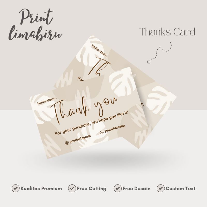 Thank You Card / Thanks Card Online Shop