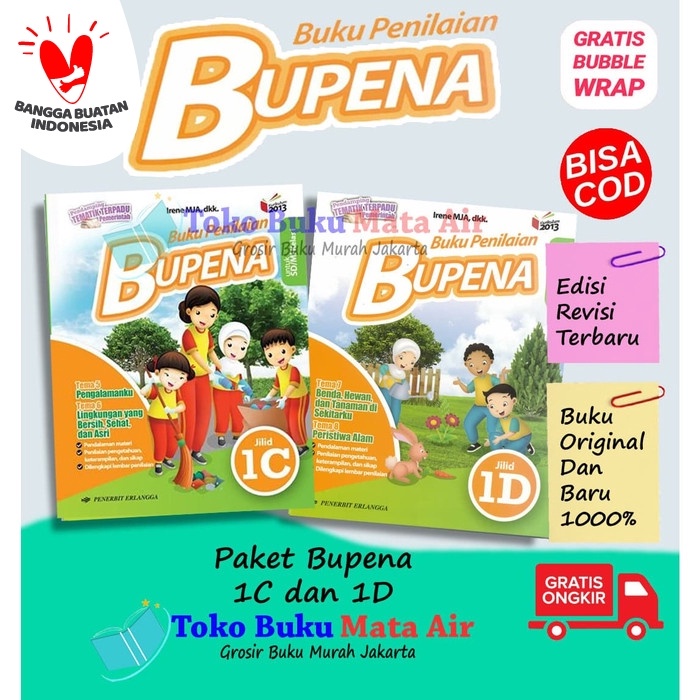 

❤BISA COD❤ BEST SELLER PAKET BUPENA 1C & 1D K13N ERLANGGA