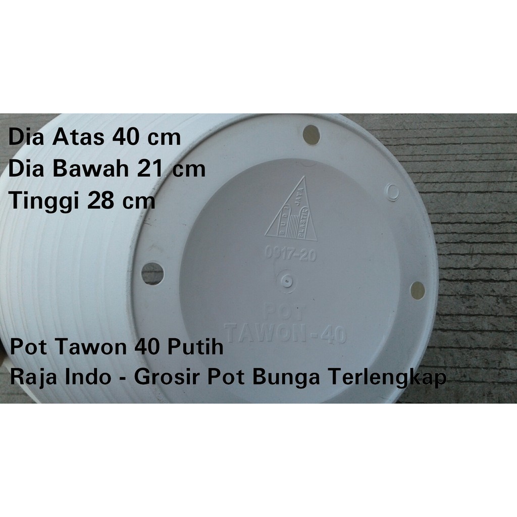 Pot Tawon 40 Cm Putih Pot 40 Motif Tawon Plastik 40cm Vas Pot Plastik Bunga Bulat