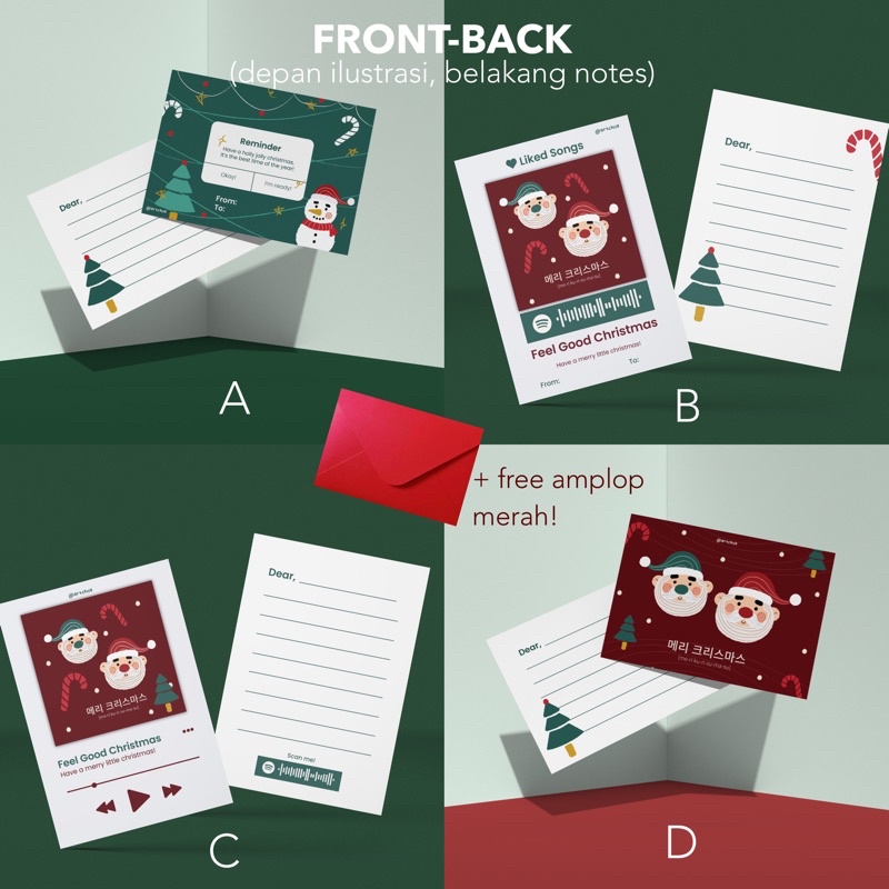 

[FREE AMPLOP] KARTU UCAPAN NATAL SPOTIFY GREETING CARD HAMPERS CHRISTMAS PREMIUM DAN TERMURAH