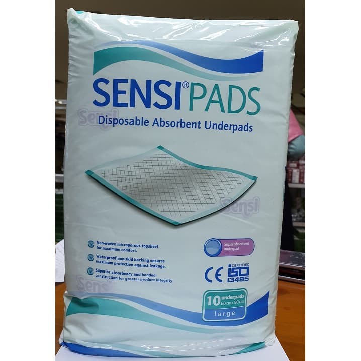 Sensi Underpad | Sensipads | Under pad | Perlak Alas Tidur Isi 10 Pcs 60x90 CM | Bisa COD