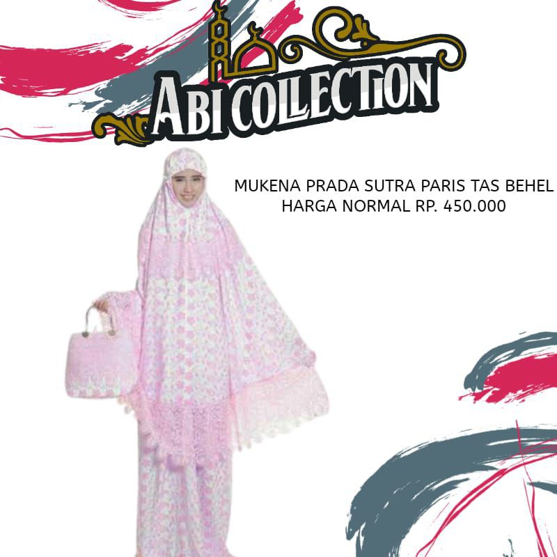 Mukena prada sutra paris premium quality tas behel