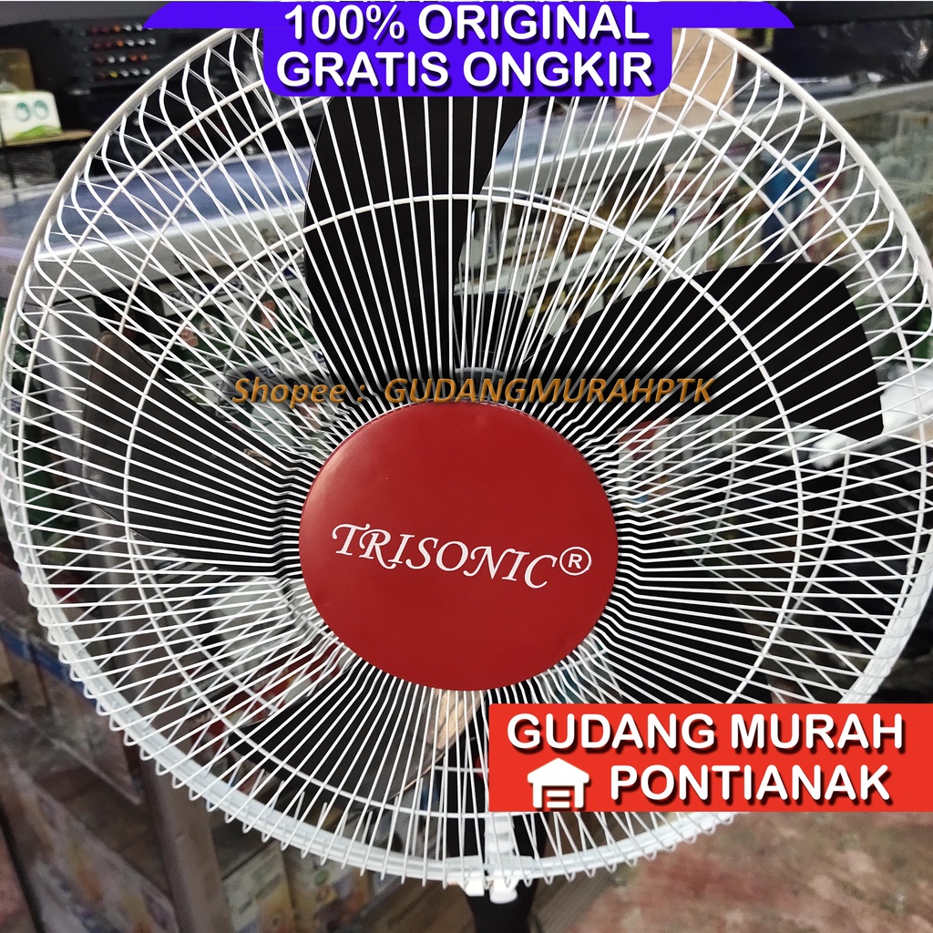 Kipas Angin Berdiri 16in 16inch 16 inci TRISONIC TRISONIK Standfan Murah Berkualitas