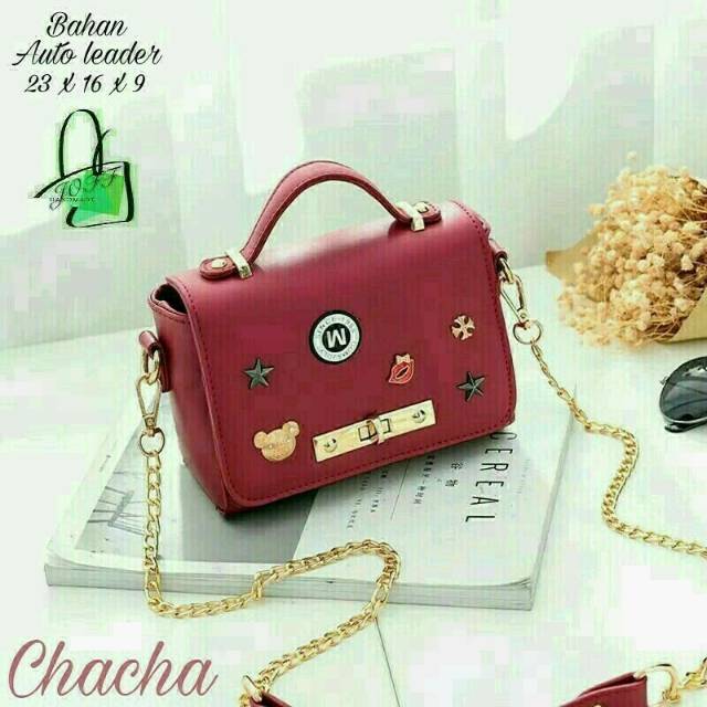 Tas Selempang Wanita Chacha &amp; Kiss / Sling Bag Tali Rante