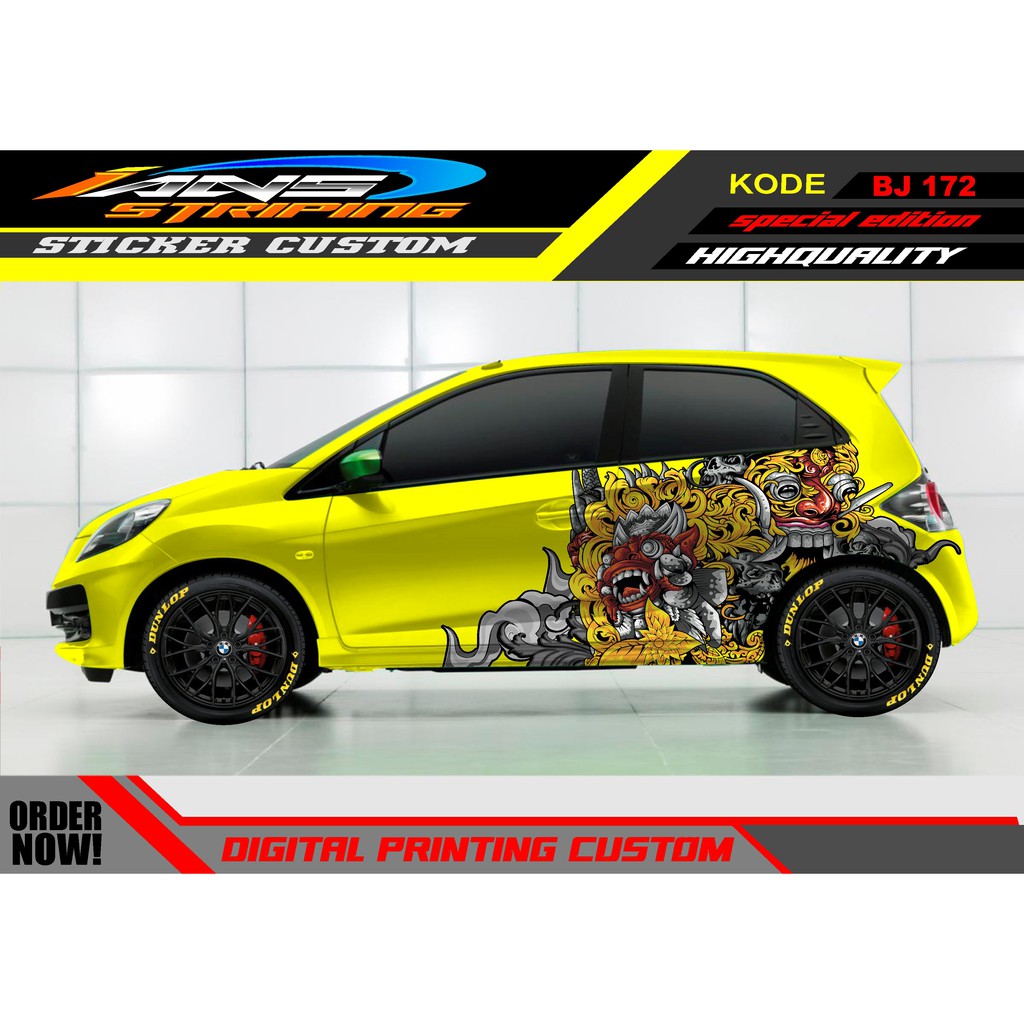 Jual Decal Sticker Mobil Brio Sticker Honda Jazz Sticker Decal Mobil Jazz Decal Sticker