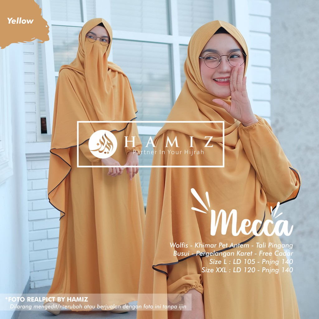 MECCA SYARI gamis set khimar cadar niqab wolfis original terbaru free ongkir HAMIZ-7